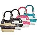 Je Veux Double Handle Striped Handbag
