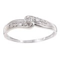 10k White Gold Diamond Promise Ring ( I/J, I2 )