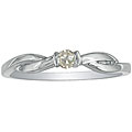 10k White Gold Diamond Promise Ring ( I/J, I2 )
