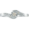 10k White Gold Diamond Promise Ring ( I/J, I2 )
