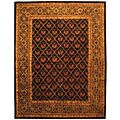 Handmade Classical Chocolate Wool Tress Rug (6' x 9')