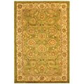 Hand-spun Antique Old World Green Wool Rug (8'3 x 11')