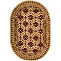 Handmade Classical Wool Agra Rug (4'6 x 6'6 Oval)