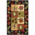 Hand-hooked Backyard Wool Rug (1'8 x 2'6)