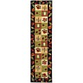 Hand-hooked Backyard Wool Rug (2'6 x 12')