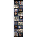 Hand-hooked Nautical Wool Rug (2'6 x 8')