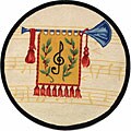 Hand-hooked Musical Wool Rug (3' Round)