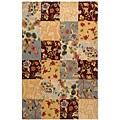 Hand-hooked Flora Wool Rug (6' x 9')
