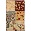 Hand-hooked Flora Wool Rug (3'9 x 5'9)