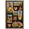 Hand-hooked Vineyard Wool Rug (5'3 x 8'3)