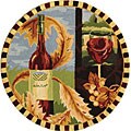 Hand-hooked Vineyard Wool Rug (3' Round)