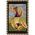 Hand-hooked Vineyard Wool Rug (2'6 x 4')
