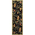 Hand-hooked Monkey Wool Rug (2'6 x 8')