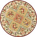 Hand-hooked Primavera Wool Rug (5'6 Round)