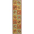 Hand-hooked Primavera Wool Rug (2'6 x 10')