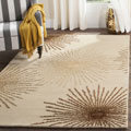 Handmade Soho Beige Burst Wool Rug (8'3 x 11')