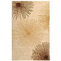 Handmade Soho Beige Burst New Zealand Wool Rug (7'6 x 9'6)