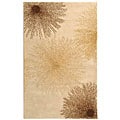 Handmade Soho Beige Burst Wool Rug (5' x 8')