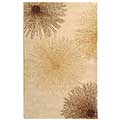 Handmade Soho Beige Burst Wool Rug (3'6 x 5'6)
