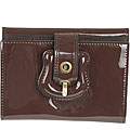 Fendi Patent Leather Brown Bi-fold Wallet