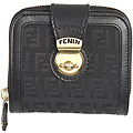 Fendi Black Jacquard Logo French Wallet