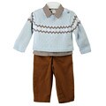 Petit Ami Infant Boy's 3-piece Checkered Pants Set