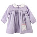 Petit Ami Infant Girl's Cat Applique Collared Dress