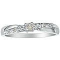 10k White Gold Diamond Promise Ring (K, I2)
