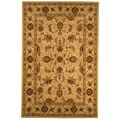 Hand-tufted Traditions Ivory Wool and Silk Rug (6' x 9')