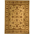 Hand-tufted Traditions Ivory Wool and Silk Rug (8' x 11')