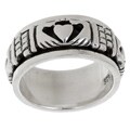 Sterling Silver Claddagh Spinner Ring