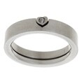 Stainless Steel CZ Two-piece Heart Ring