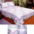 Handcrafted Lilac Fields Quilt Set