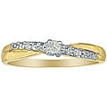 10k Yellow Gold Diamond Promise Ring (K, I2)