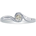 10k White Gold Diamond Promise Ring (K,I2)