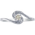 10k White Gold Diamond Promise Ring (K,I2)