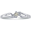 10k White Gold Diamond Promise Ring (K,I2)