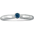 14k Gold 1/8ct TDW Blue Diamond Solitaire Ring