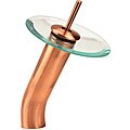 Glass Waterfall Vessel Copper Faucet