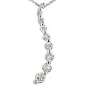 10k White Gold 1/2ct TDW Diamond Journey Necklace (JK, I2/I3)