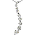 10k White Gold 1/2ct TDW Diamond Journey Necklace (JK, I2/I3)
