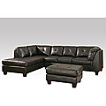 Bay Bonded Leather 3-piece Sectional/ Ottoman Set