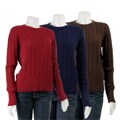 Allen Allen Women's Long-sleeve Cable Knit Sweater
