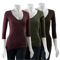 Kersh Women's 3/4-sleeve V-neck Shirt