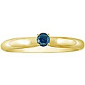 14k Gold 1/8ct TDW Blue Diamond Solitaire Ring