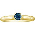 14k Gold 1/4ct TDW Blue Diamond Engagement Ring