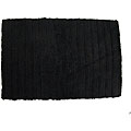 Black Ribbed Bath Rugs (Set of 2)
