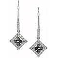 10k Gold 1/2ct TDW Black and White Diamond Earrings (I-J, I2-I3)