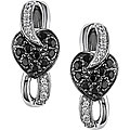 10k Gold 3/8ct TDW Black/ White Diamond Earrings