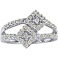 10k White Gold 1/2ct TDW Diamond Split-band Ring (J/K, I2/I3)